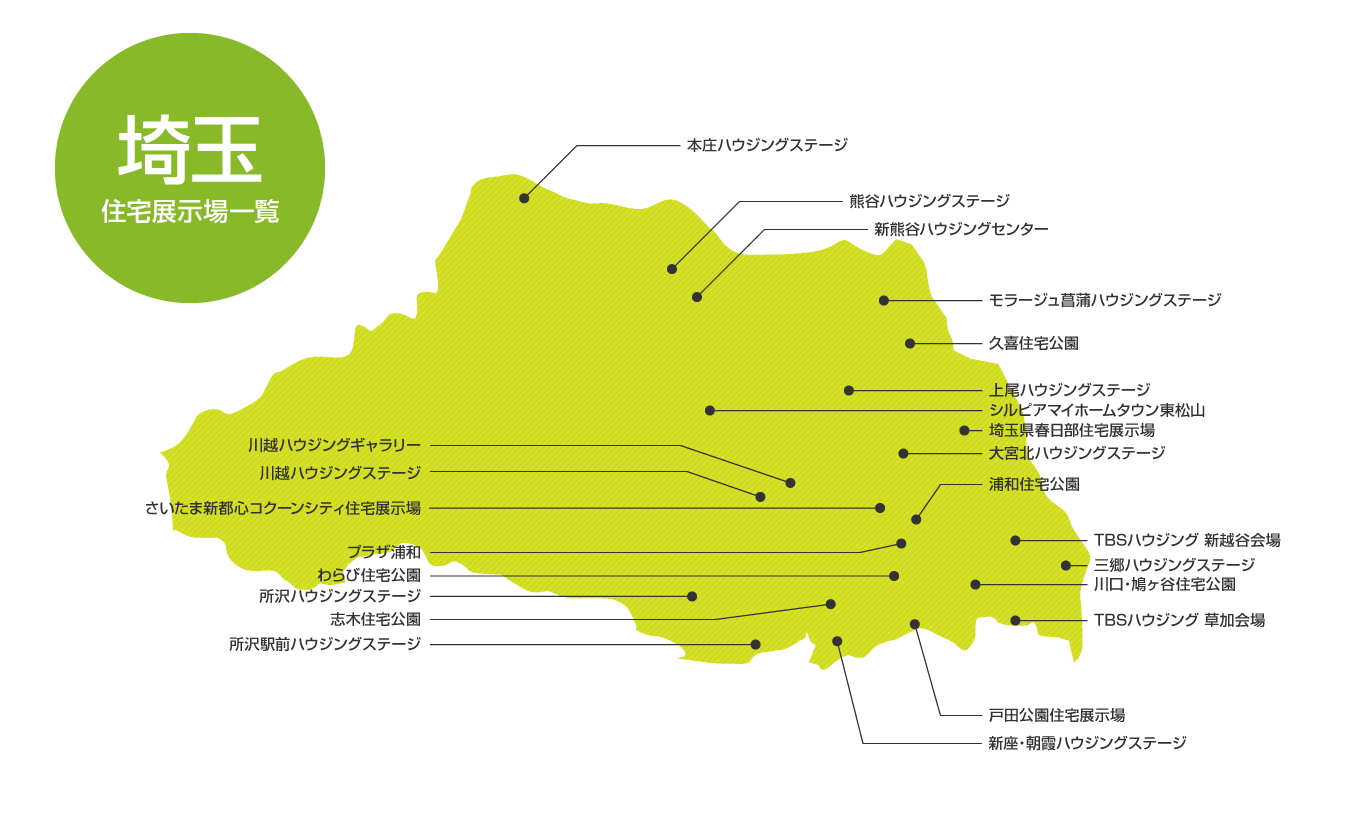 埼玉県の住宅展示場マップ